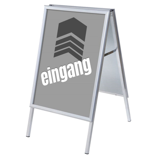 Showdown® Displays Kundenstopper 63,9 x 109,4 x 74,4 cm (B x H x T) DIN A1 Aluminium silber