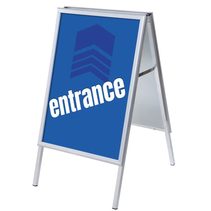 Showdown® Displays Kundenstopper 63,9 x 109,4 x 74,4 cm (B x H x T) DIN A1 Aluminium silber