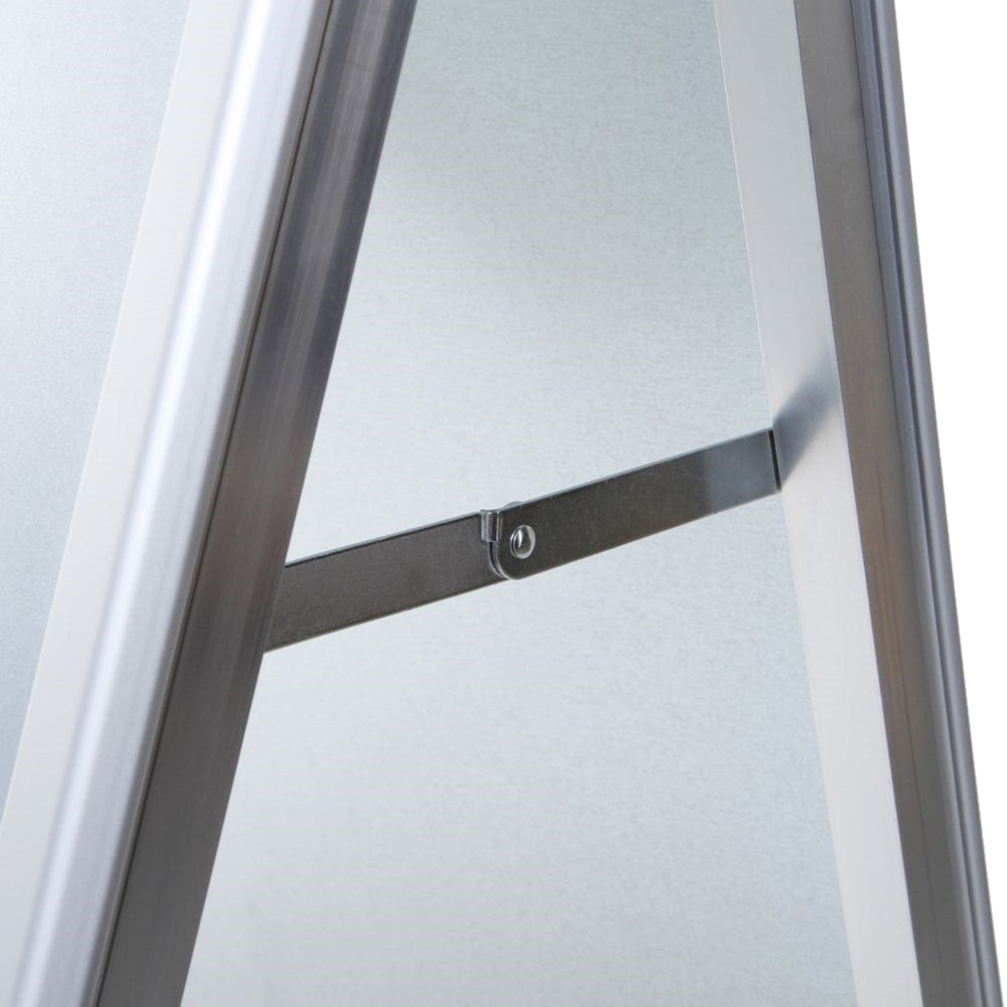 Showdown® Displays Kundenstopper 63,9 x 109,4 x 74,4 cm (B x H x T) DIN A1 Aluminium silber