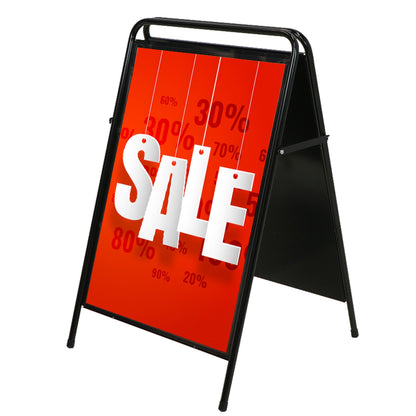 Showdown® Displays Kundenstopper Elegant 57,5 x 96,5 x 64 cm (B x H x T) Stahl schwarz