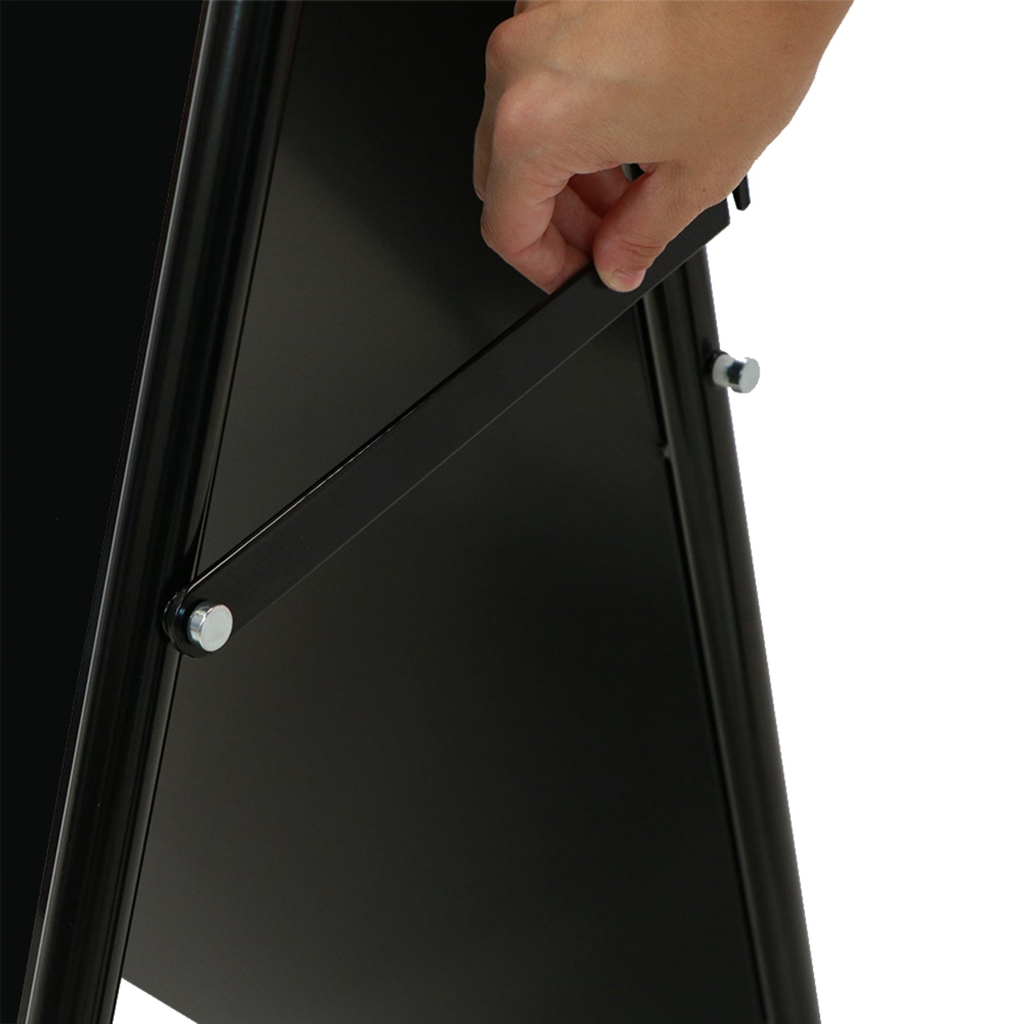 Showdown® Displays Kundenstopper Elegant 57,5 x 96,5 x 64 cm (B x H x T) Stahl schwarz