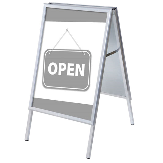 Showdown® Displays Kundenstopper 63,9 x 109,4 x 74,4 cm (B x H x T) DIN A1 Aluminium silber