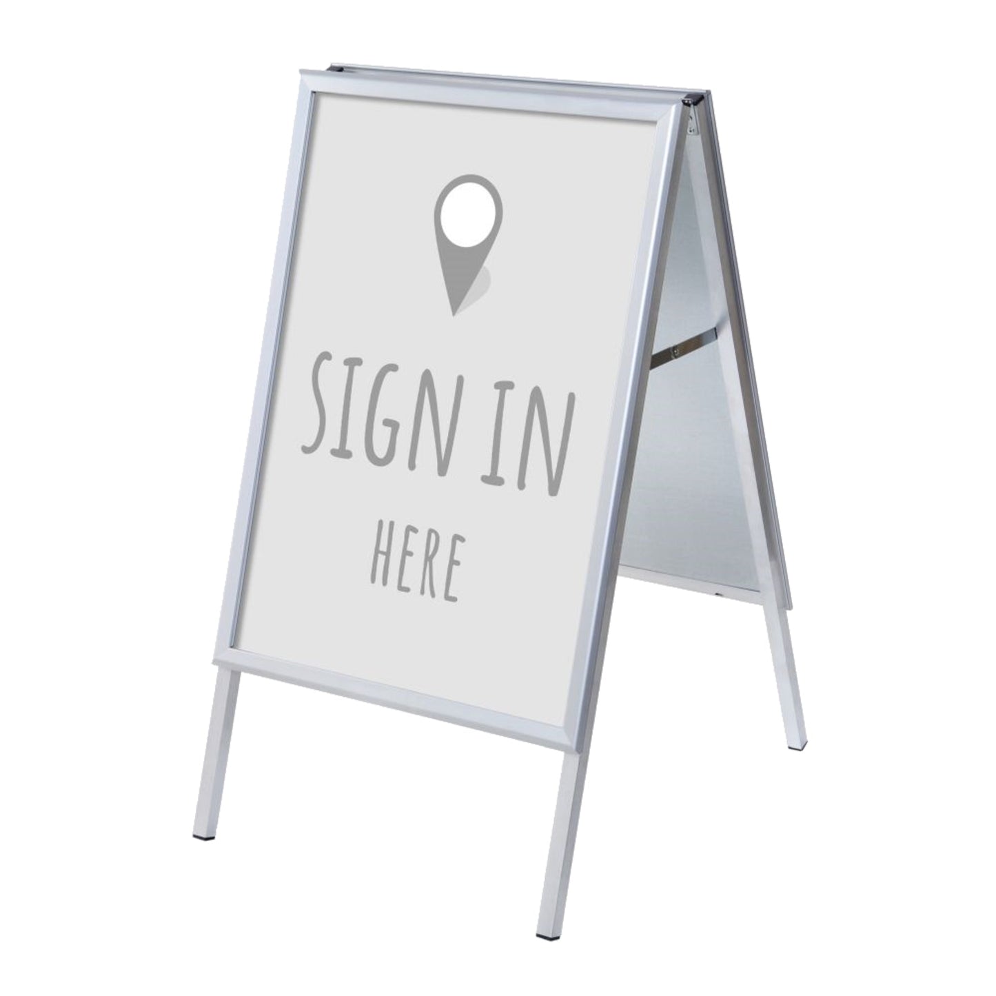 Showdown® Displays Kundenstopper 63,9 x 109,4 x 74,4 cm (B x H x T) DIN A1 Aluminium silber