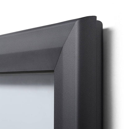 Showdown® Displays Schaukasten Outdoor Außenbereich 124,3 x 106,5 x 4,7 cm (B x H x T) 15 x DIN A4 mit Schloss Aluminium anthrazit