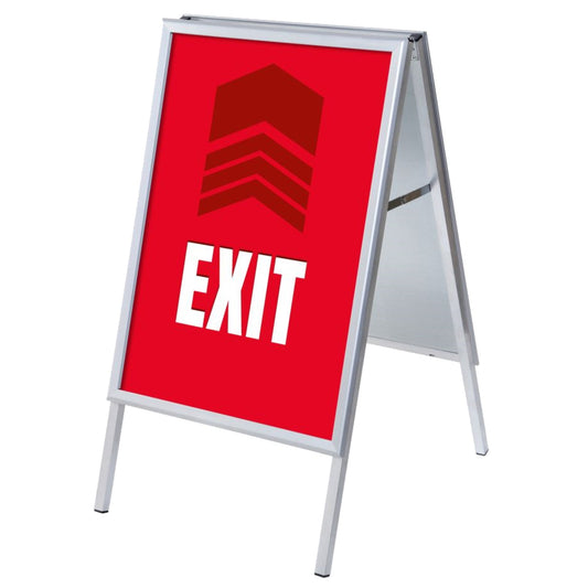 Showdown® Displays Kundenstopper 63,9 x 109,4 x 74,4 cm (B x H x T) DIN A1 Aluminium silber