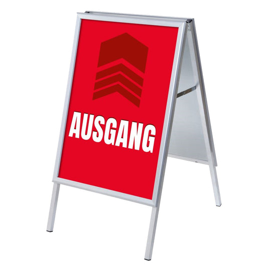 Showdown® Displays Kundenstopper 63,9 x 109,4 x 74,4 cm (B x H x T) DIN A1 Aluminium silber