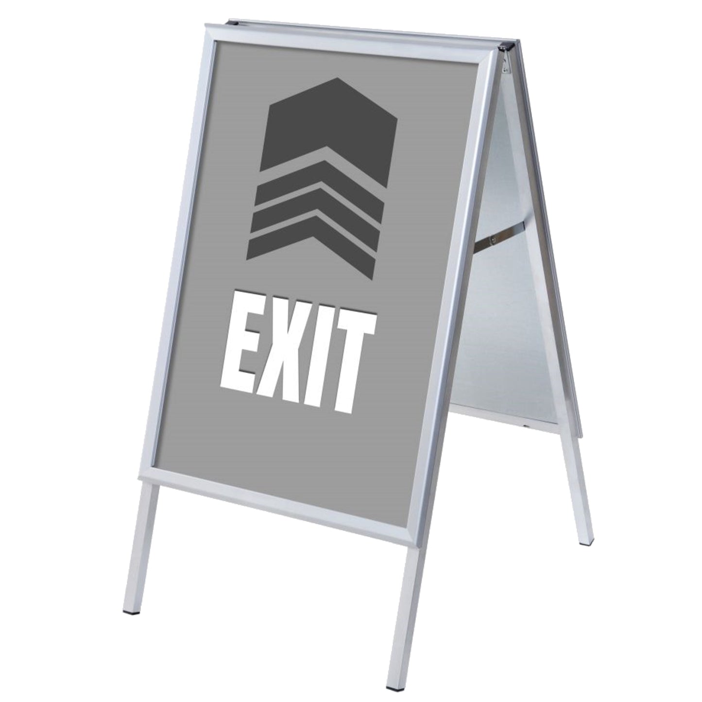 Showdown® Displays Kundenstopper 63,9 x 109,4 x 74,4 cm (B x H x T) DIN A1 Aluminium silber