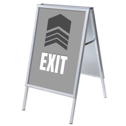 Showdown® Displays Kundenstopper 63,9 x 109,4 x 74,4 cm (B x H x T) DIN A1 Aluminium silber