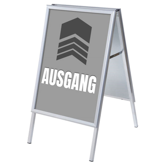 Showdown® Displays Kundenstopper 63,9 x 109,4 x 74,4 cm (B x H x T) DIN A1 Aluminium silber