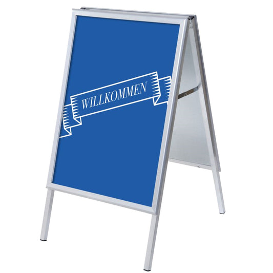 Showdown® Displays Kundenstopper 63,9 x 109,4 x 74,4 cm (B x H x T) DIN A1 Aluminium silber