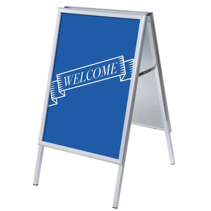 Showdown® Displays Kundenstopper 63,9 x 109,4 x 74,4 cm (B x H x T) DIN A1 Aluminium silber