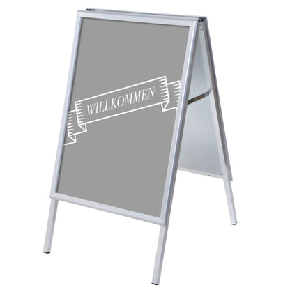 Showdown® Displays Kundenstopper 63,9 x 109,4 x 74,4 cm (B x H x T) DIN A1 Aluminium silber