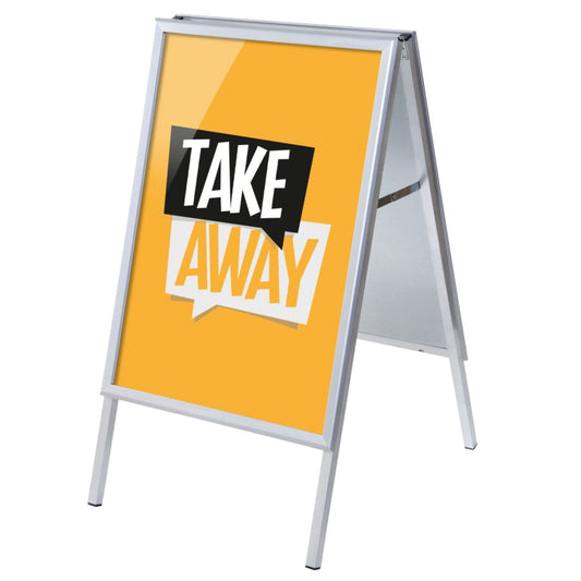 Showdown® Displays Kundenstopper 63,9 x 109,4 x 74,4 cm (B x H x T) DIN A1 Aluminium silber