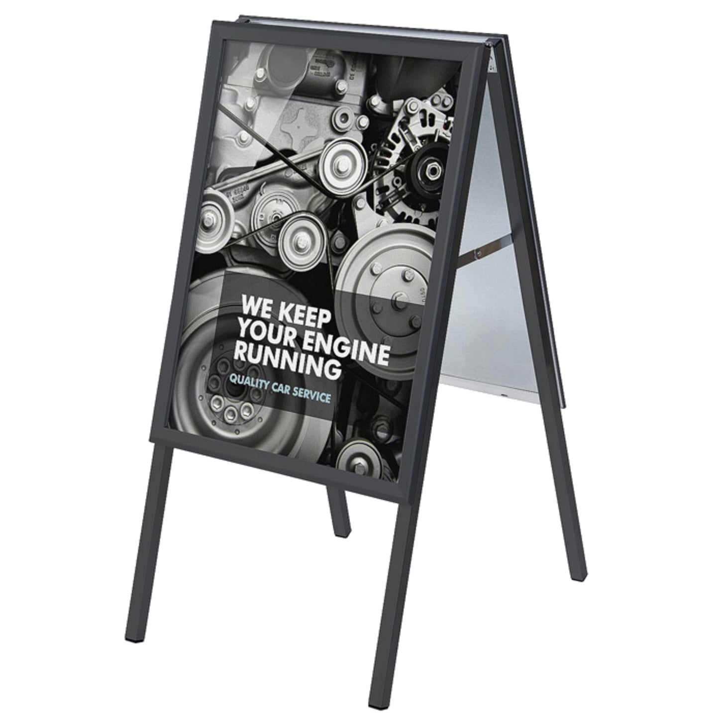 Showdown® Displays Kundenstopper 54,5 x 99,9 x 74,4 cm (B x H x T) Aluminium schwarz