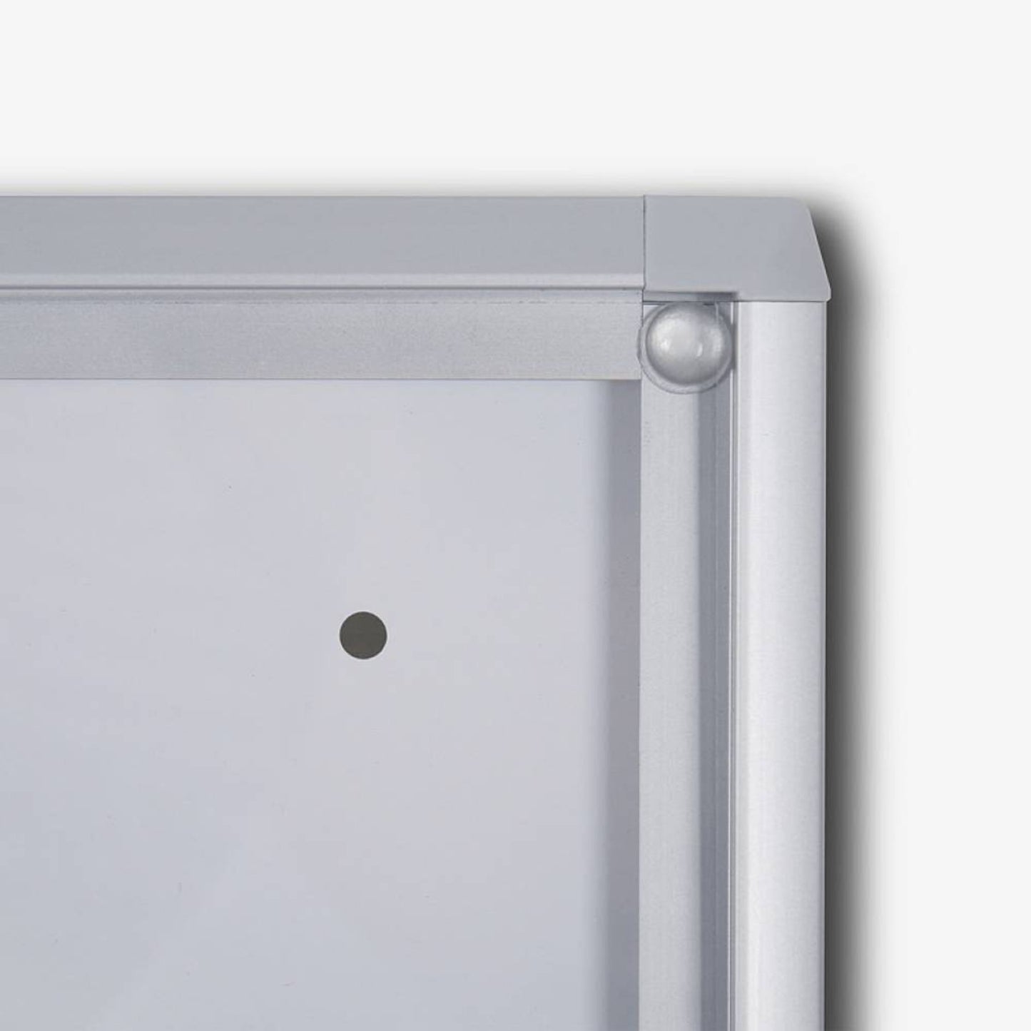 Showdown® Displays Schaukasten Economy Innenbereich 71,1 x 65,5 x 2,6 cm (B x H x T) 6 x DIN A4 mit Schloss Aluminium silber