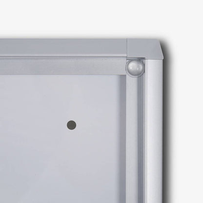 Showdown® Displays Schaukasten Economy Innenbereich 71,1 x 65,5 x 2,6 cm (B x H x T) 6 x DIN A4 mit Schloss Aluminium silber