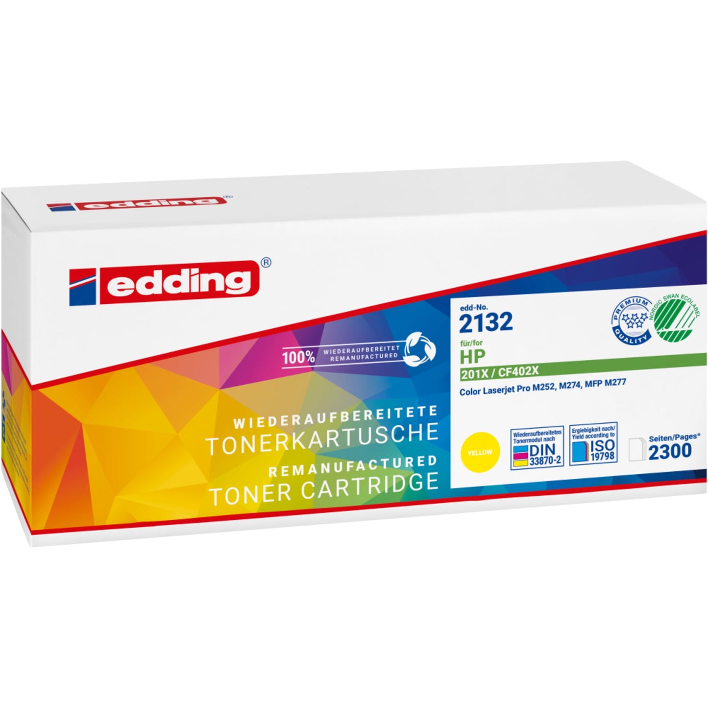 edding Toner kein Originalzubehör Kompatibel mit: HP 201X EDD-2132 ca. 2.300 Seiten gelb
