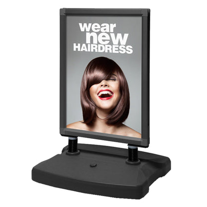 Showdown® Displays Kundenstopper Windtalker® City 67 x 112,3 x 59 cm (B x H x T) Standfuß