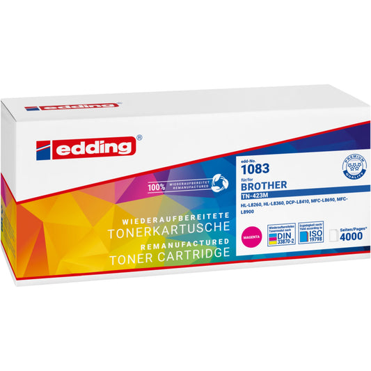 edding Toner kein Originalzubehör Kompatibel mit: Brother TN-423M EDD-1083 ca. 4.000 Seiten magenta