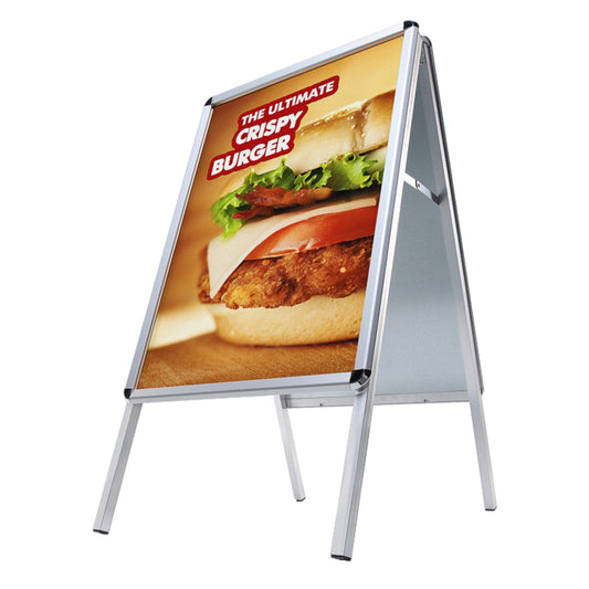 Showdown® Displays Kundenstopper 74,5 x 141,5 x 91,5 cm (B x H x T) Aluminium silber