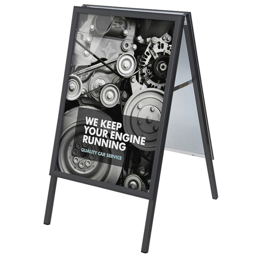 Showdown® Displays Kundenstopper Standard 63,9 x 109,4 x 74,4 cm (B x H x T) DIN A1 Metall schwarz