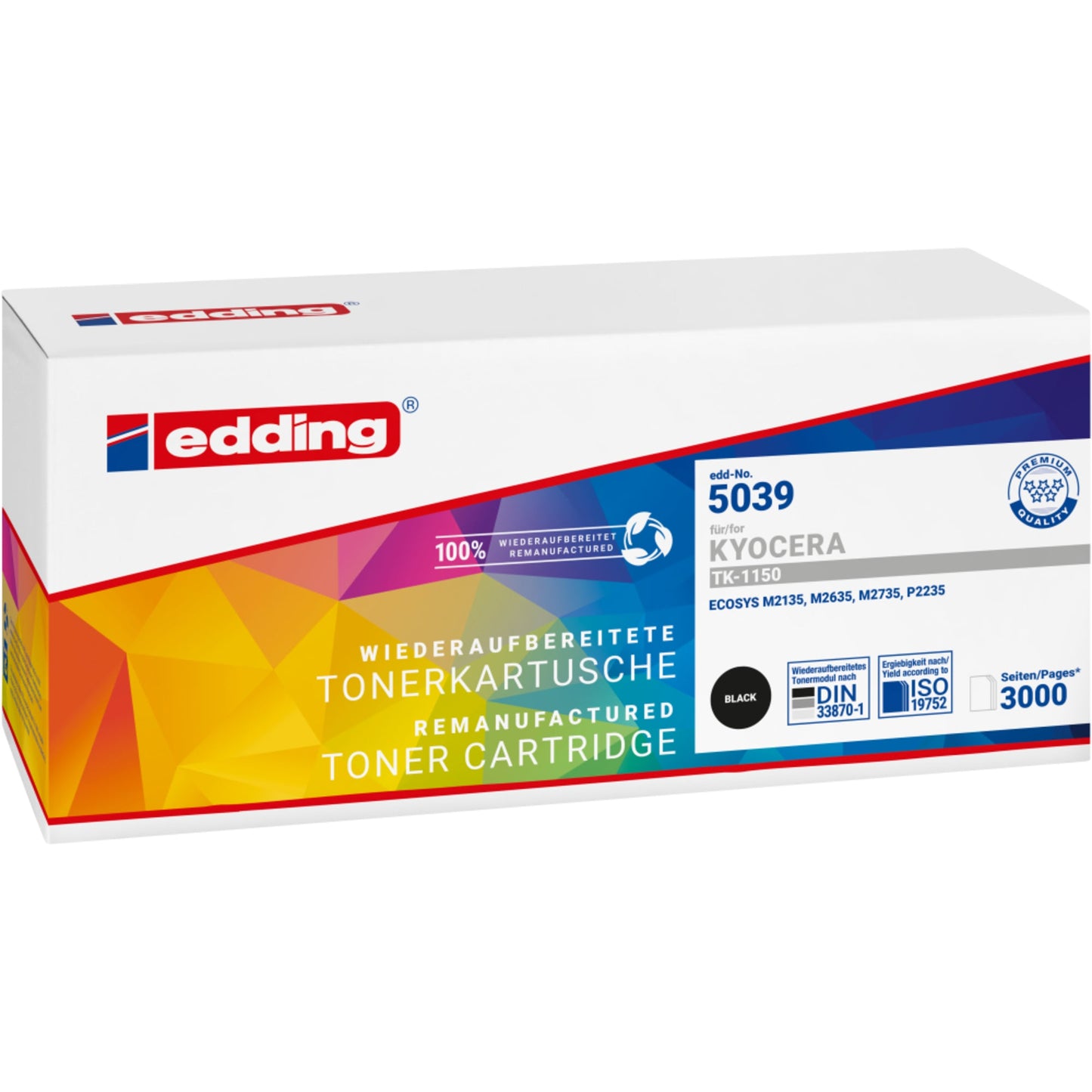 edding Toner kein Originalzubehör Kompatibel mit: KYOCERA TK-1150 EDD-5039 ca. 3.000 Seiten schwarz