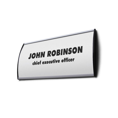 Showdown® Displays Türschild Curved 215 x 152 x 18 mm (B x H x T) Antireflexfolie/Aluminium transparent