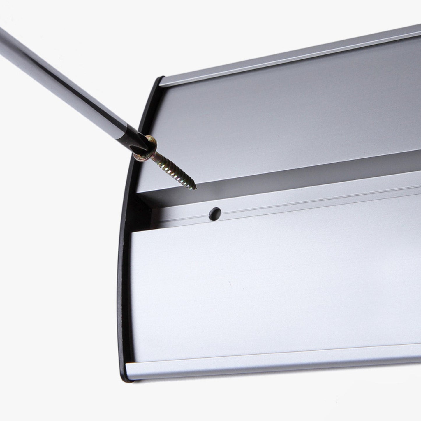 Showdown® Displays Türschild Curved 302 x 214 x 22 mm (B x H x T) Antireflexfolie/Aluminium transparent