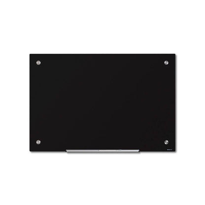 Showdown® Displays Glasboard Scritto® 90 x 60 x 4 cm (B x H x T) Tafel magnethaftend inkl. Glasboardmarker weiß Sicherheitsglas schwarz