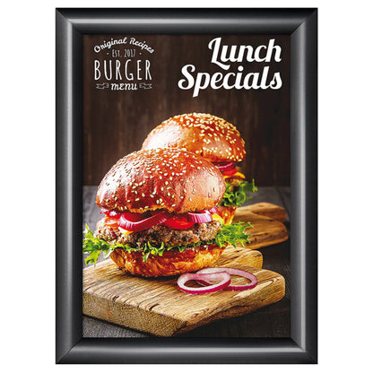 Showdown® Displays Bilderwechselrahmen Standard 24,1 x 32,8 x 1,1 cm (B x H x T) DIN A4 Aluminium schwarz