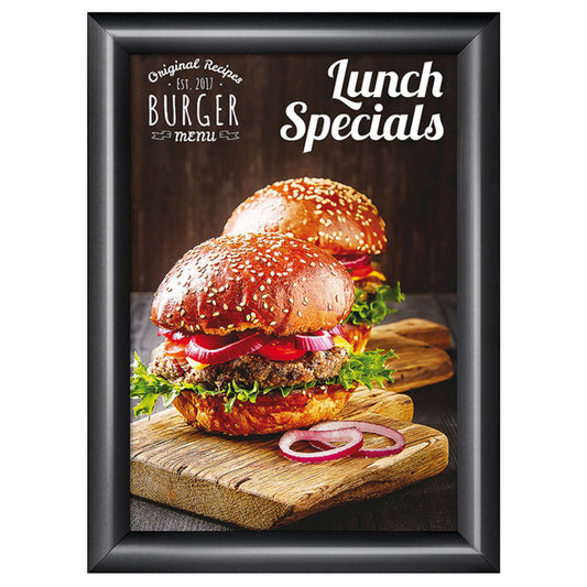 Showdown® Displays Bilderwechselrahmen Standard 24,1 x 32,8 x 1,1 cm (B x H x T) DIN A4 Aluminium schwarz