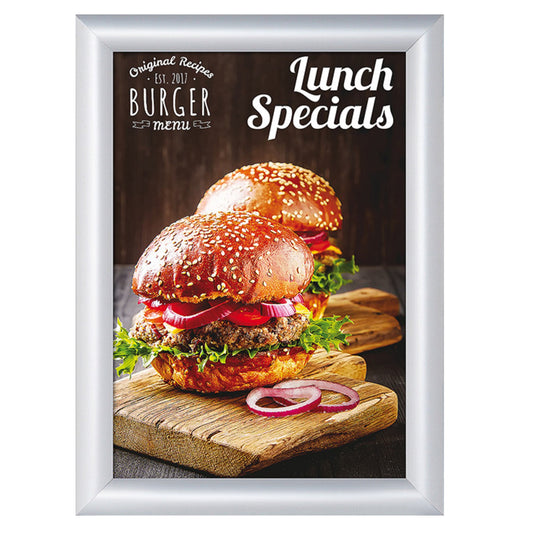 Showdown® Displays Bilderwechselrahmen Standard 24,1 x 32,8 x 1,1 cm (B x H x T) DIN A4 Aluminium silber