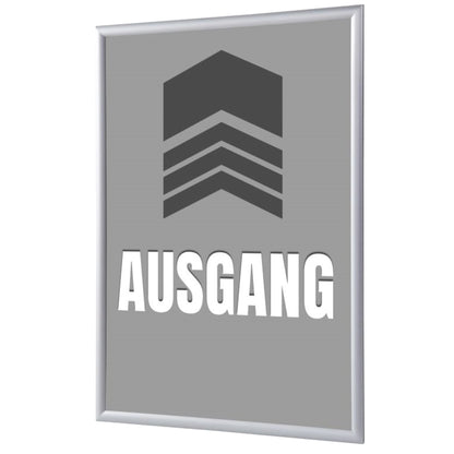 Showdown® Displays Bilderwechselrahmen 24,1 x 32,8 x 1,1 cm (B x H x T) DIN A4 Aluminium, eloxiert grau
