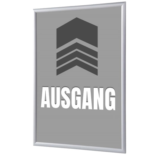 Showdown® Displays Bilderwechselrahmen 24,1 x 32,8 x 1,1 cm (B x H x T) DIN A4 Aluminium, eloxiert grau