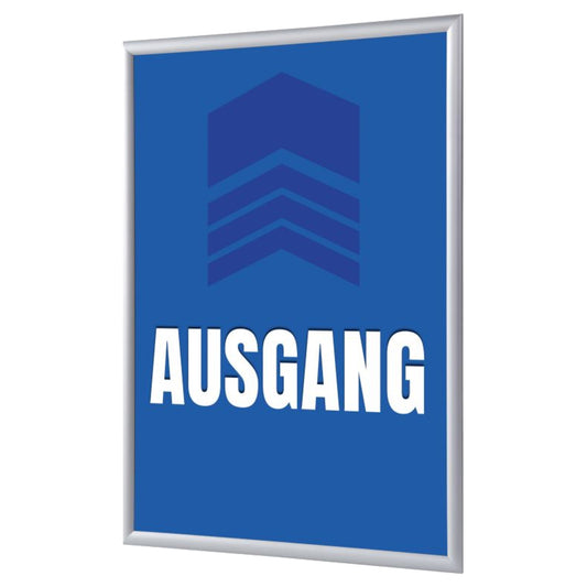 Showdown® Displays Bilderwechselrahmen 24,1 x 32,8 x 1,1 cm (B x H x T) DIN A4 Aluminium, eloxiert grau