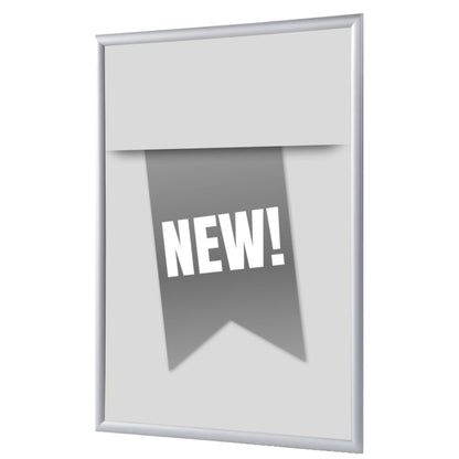 Showdown® Displays Bilderwechselrahmen 62,5 x 87,2 x 1,1 cm (B x H x T) DIN A1 Aluminium, eloxiert grau