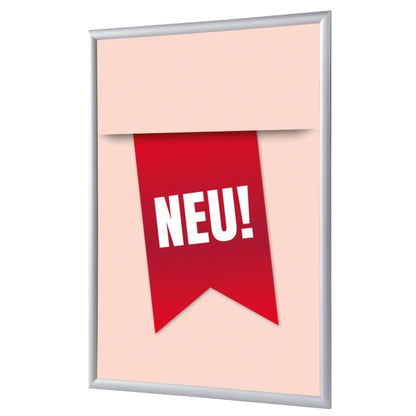 Showdown® Displays Bilderwechselrahmen 62,5 x 87,2 x 1,1 cm (B x H x T) DIN A1 Aluminium, eloxiert grau