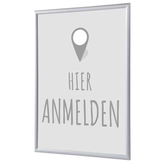 Showdown® Displays Bilderwechselrahmen 62,5 x 87,2 x 1,1 cm (B x H x T) DIN A1 Aluminium grau
