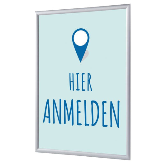 Showdown® Displays Bilderwechselrahmen 62,5 x 87,2 x 1,1 cm (B x H x T) DIN A1 Aluminium grau