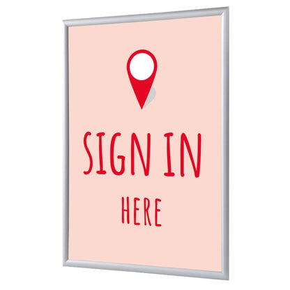 Showdown® Displays Bilderwechselrahmen 62,5 x 87,2 x 1,1 cm (B x H x T) DIN A1 Aluminium grau