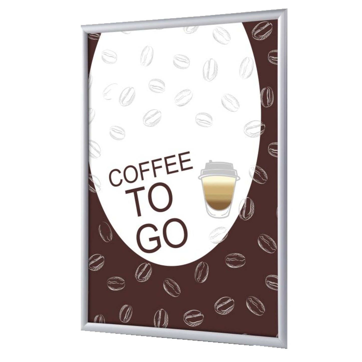 Showdown® Displays Bilderwechselrahmen 24,1 x 32,8 x 1,1 cm (B x H x T) DIN A4 Aluminium, eloxiert grau