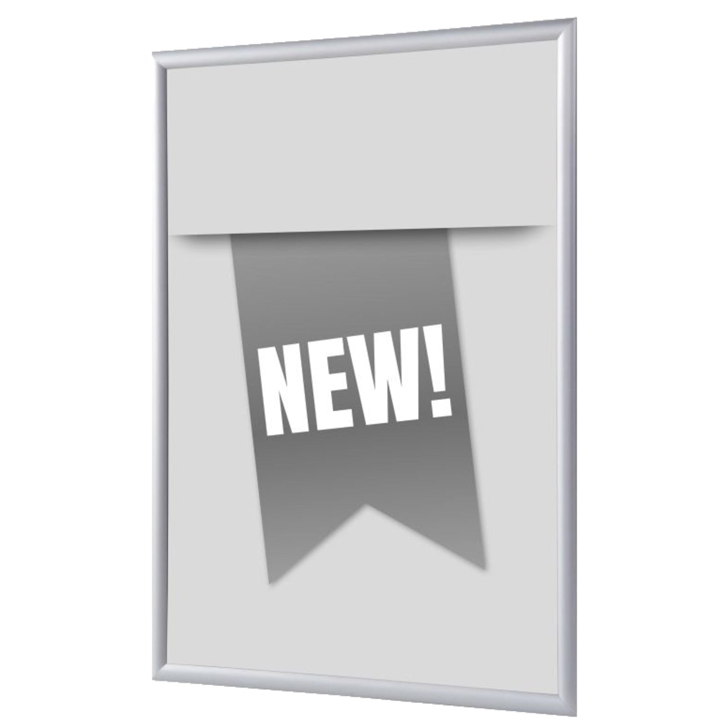 Showdown® Displays Bilderwechselrahmen 24,1 x 32,8 x 1,1 cm (B x H x T) DIN A4 Aluminium, eloxiert grau