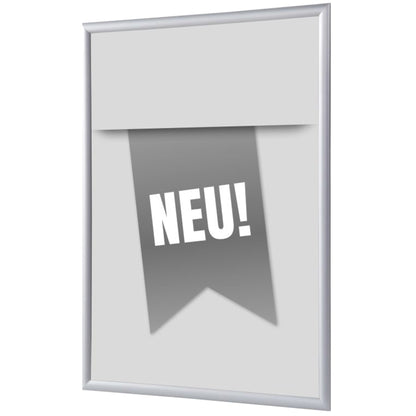 Showdown® Displays Bilderwechselrahmen 24,1 x 32,8 x 1,1 cm (B x H x T) DIN A4 Aluminium, eloxiert grau