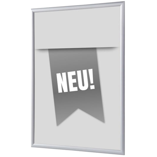 Showdown® Displays Bilderwechselrahmen 24,1 x 32,8 x 1,1 cm (B x H x T) DIN A4 Aluminium, eloxiert grau