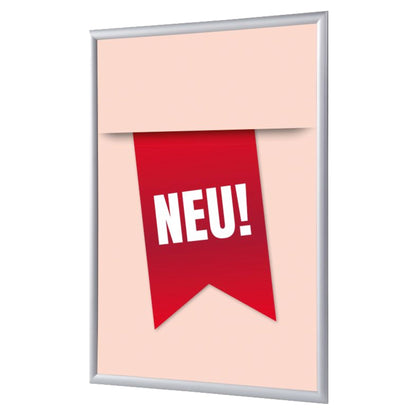 Showdown® Displays Bilderwechselrahmen 24,1 x 32,8 x 1,1 cm (B x H x T) DIN A4 Aluminium, eloxiert grau