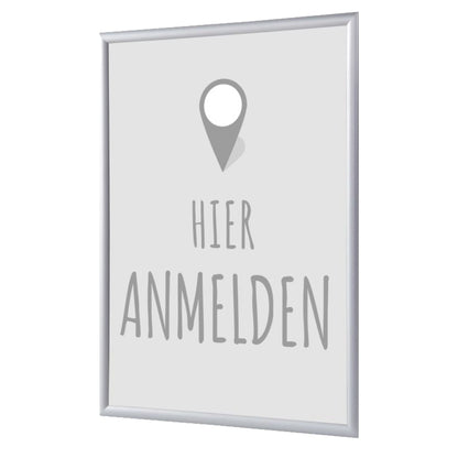 Showdown® Displays Bilderwechselrahmen 24,1 x 32,8 x 1,1 cm (B x H x T) DIN A4 Aluminium grau