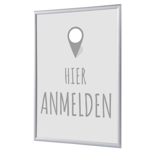 Showdown® Displays Bilderwechselrahmen 24,1 x 32,8 x 1,1 cm (B x H x T) DIN A4 Aluminium grau