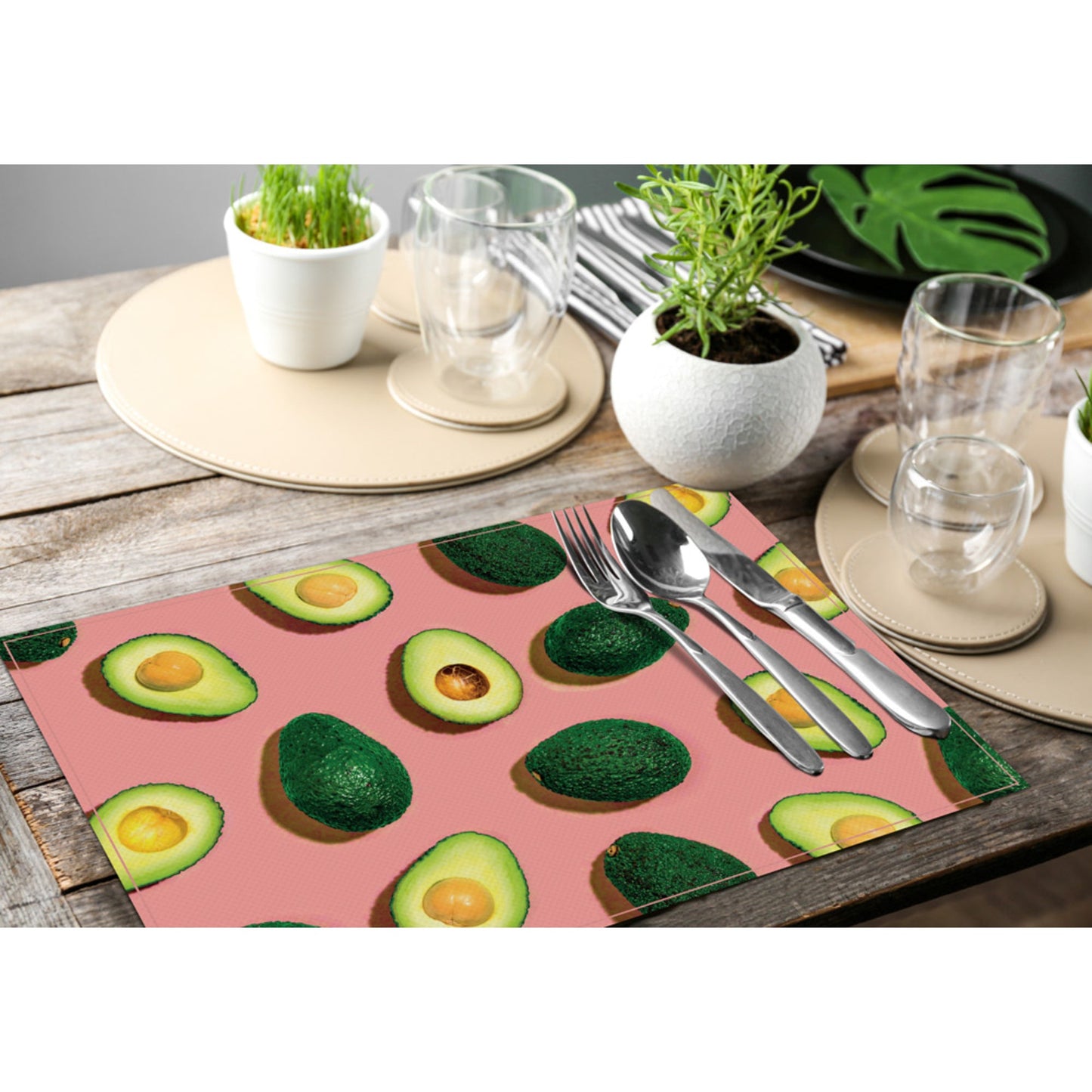 Showdown® Displays Tischset 45 x 32 cm (B x L) PVC rosa 6 St./Pack.