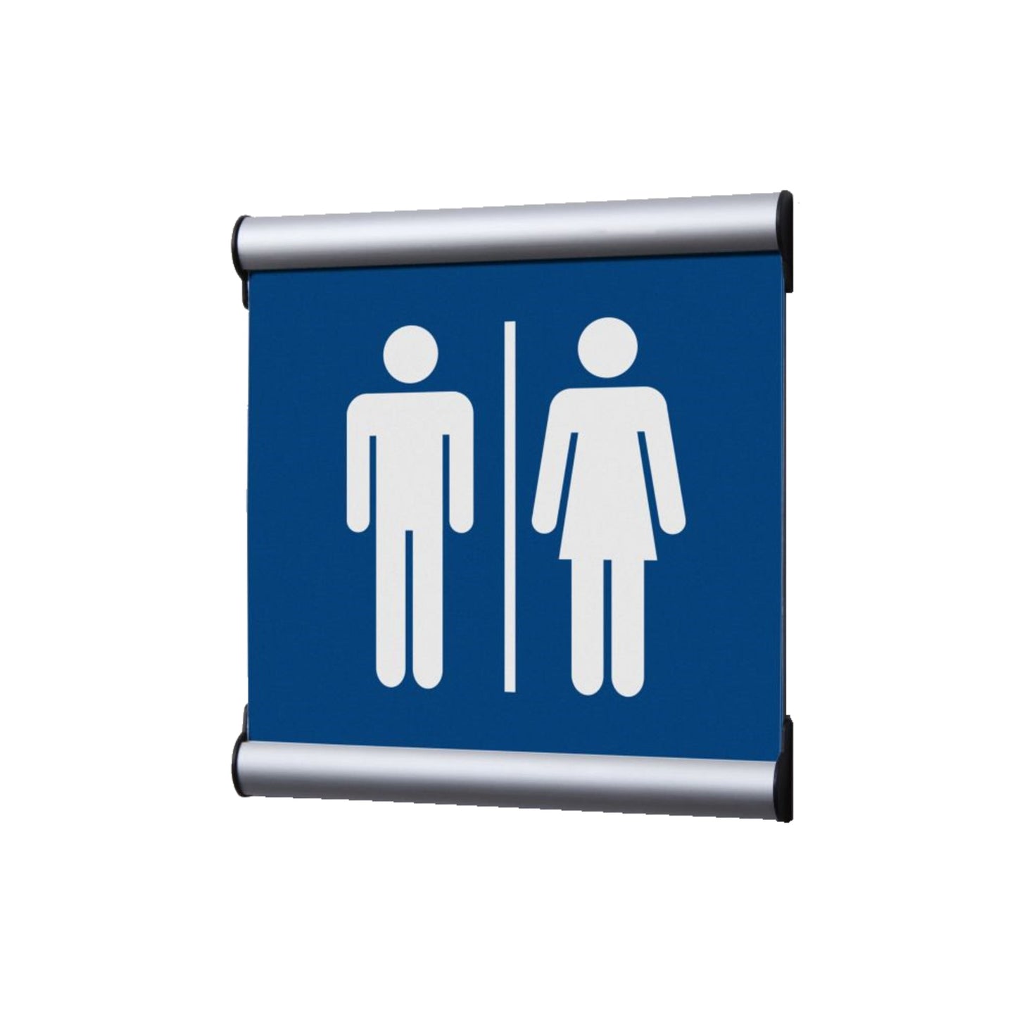 Showdown® Displays Piktogramm Türschild 15,5 x 15,5 Aluminium blau Männer & Frauen