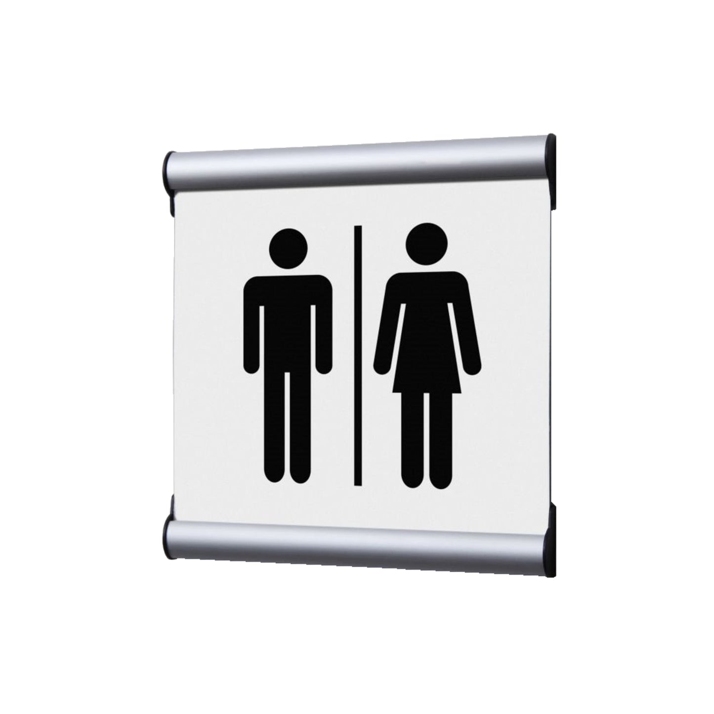 Showdown® Displays Piktogramm Türschild 15,5 x 15,5 Aluminium weiß Männer & Frauen